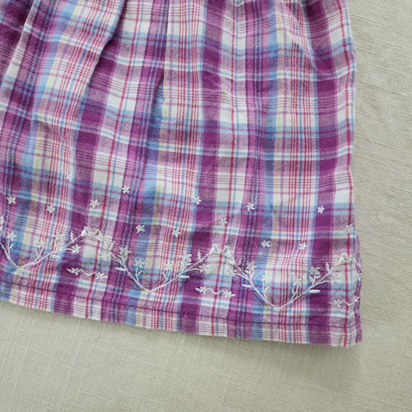 Vintage McKids Plaid Floral Embroidered Dress 24 months - Picture 3 of 10